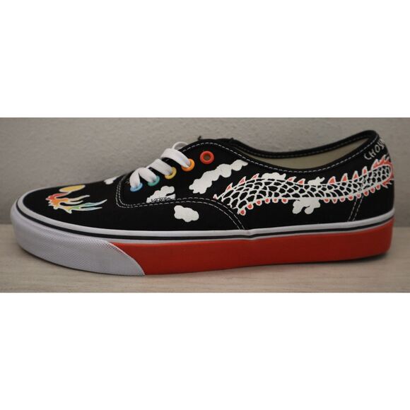 Vans x  Kaitlin Chan Men's Sz 12 Black OTW Gallery Pride Authentic Sneakers SIB - Picture 8 of 12